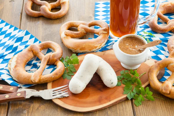 Bavarian white sausages — Stock Photo, Image