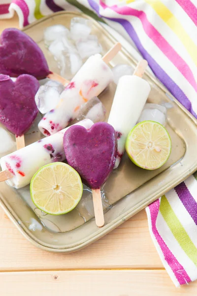 Hemlagad popsicles — Stockfoto