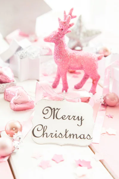 Pink christmas decorations — Stock Photo, Image