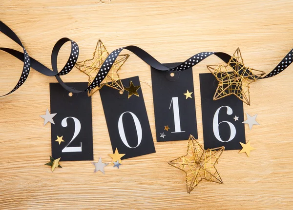 2016 con decorazione scintillante — Foto Stock