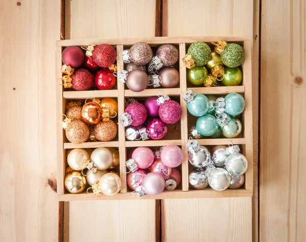 Colorful christmas baubles — Stock Photo, Image