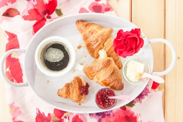 Fresh croissants for breakfast — Stock Photo, Image