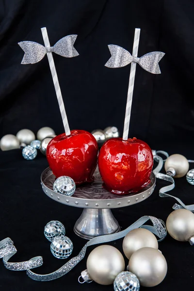 Červená candy jablka — Stock fotografie