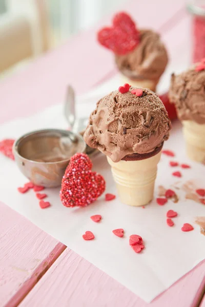 Chocolate ice cream — Stock Photo, Image