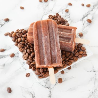 Buzlu kahve popsicles