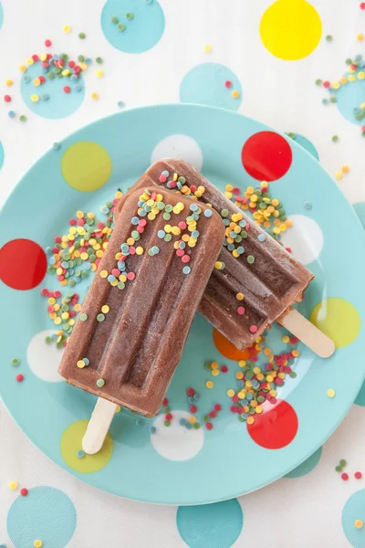 Homemade frozen popsicles — Stock Photo, Image