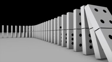     Domino düşen 3d animasyon ve 4k ultra Hd başka bir etkisi 