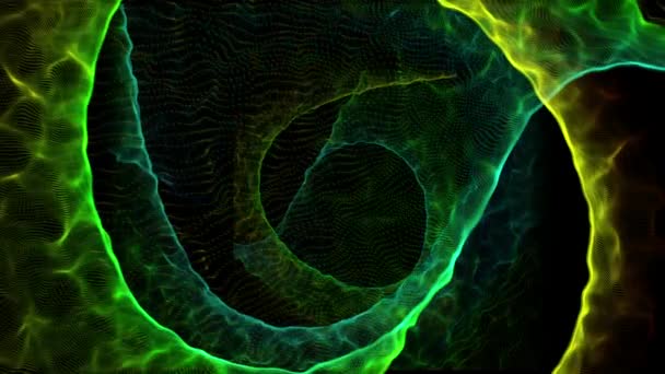Sömlös loop abstrakt animation hål och eko ljud i färgglada bakgrund textur mönster som används för skärmsläckare dekoration eller hypnotiserande terapi i 4K Ultra HD — Stockvideo