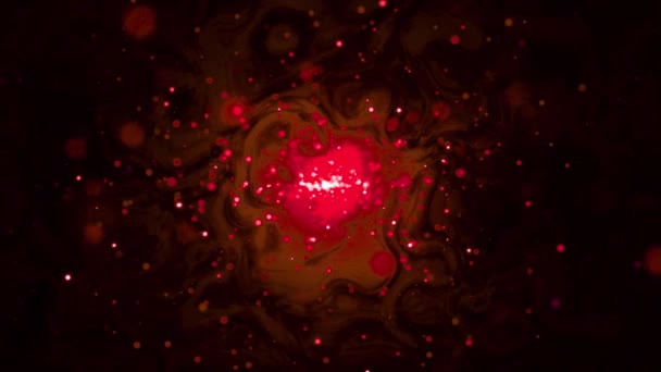 Бесшовная абстрактная жидкость из кровяных телец с размытым пузырьковым элементом текстура фона элемента частицы для концепции биологии в 4k ультра HD петле — стоковое видео