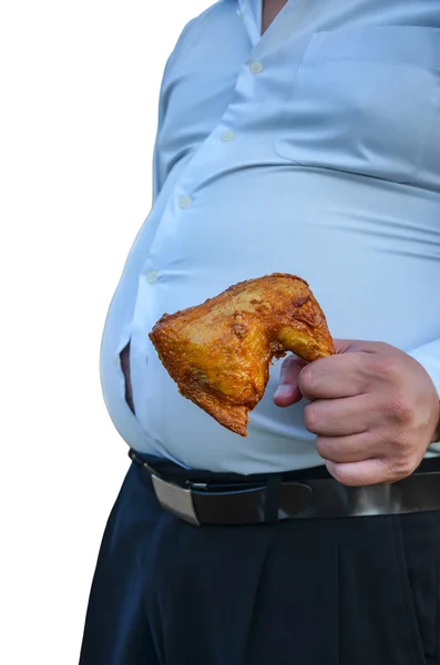 Fried Greasy Food make fat stomach — Stock Photo, Image