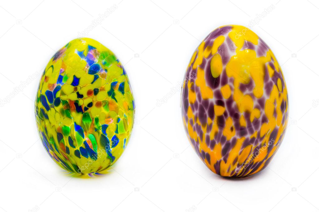 Colorful Easter Egg in in white background