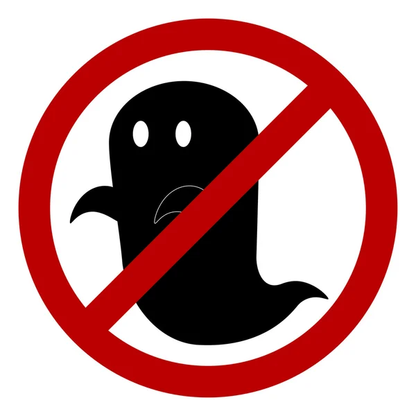 Aucun fantôme autorisé signe — Image vectorielle