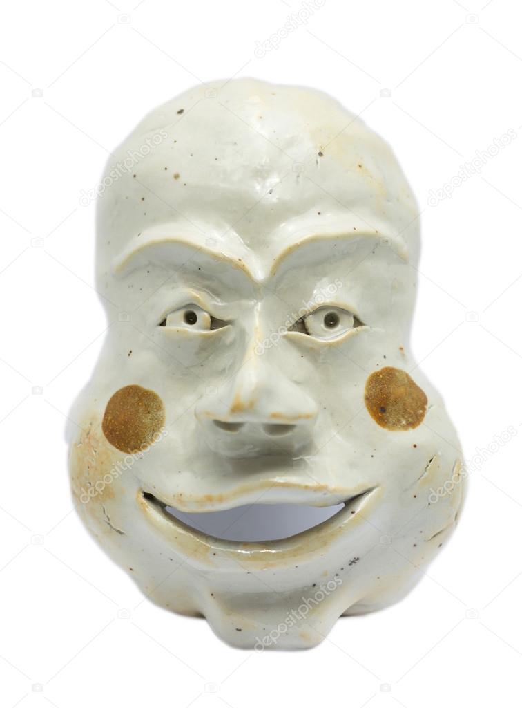 Ancient Tribal Mask on white Background