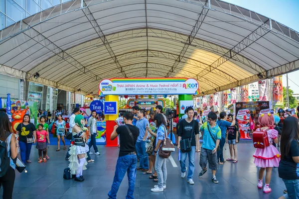 Bangkok, Thailand - 31 maart: Mensen wonen het Thai-Japanse Anime & Music Festival, 31 maart 2013 in Bangkok. — Stockfoto