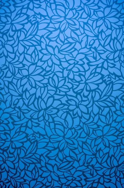 Blue tropical flora flower leaves background texture pattern with shade and gradient — Zdjęcie stockowe