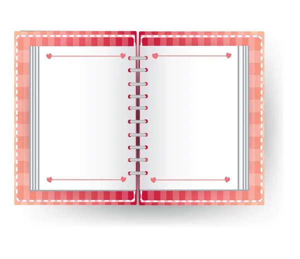 Diario de amor portátil álbum álbum álbum de recortes sin línea en el fondo aislado, crear por vector — Archivo Imágenes Vectoriales