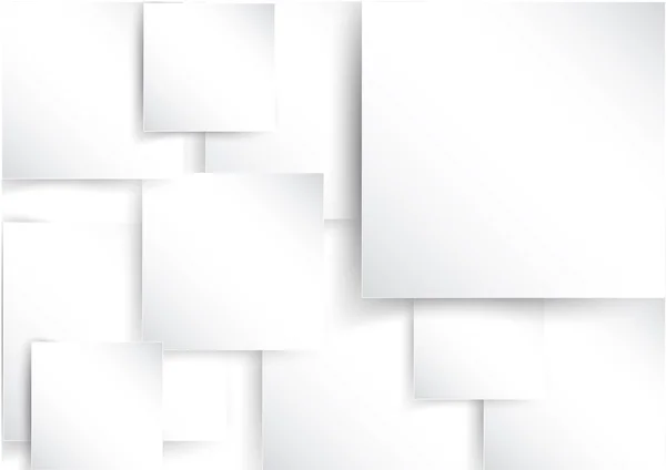 Abstract Elemento quadrado no papel branco padrão de textura de fundo com sombra, criar por vetor — Vetor de Stock