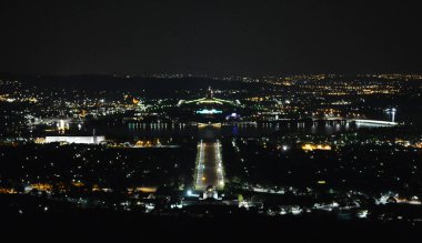 Avustralya 'nın Canberra şehrinin Panoraması
