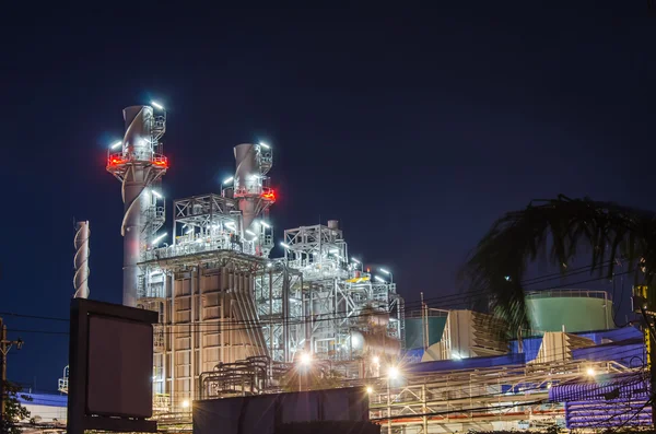 Electrical plant at night — Stock Photo, Image