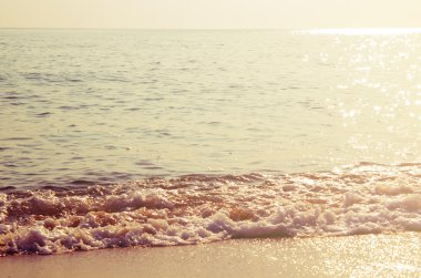 plaj sahil şeridi retro tarzı