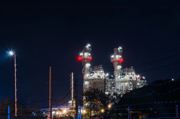 Electrical plant at night — Stock Photo, Image