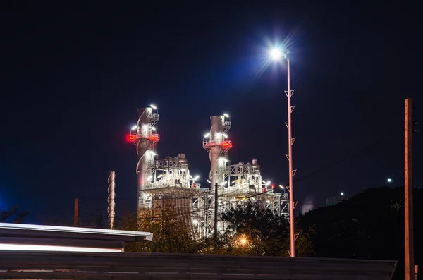 Electrical plant at night — Stock Photo, Image