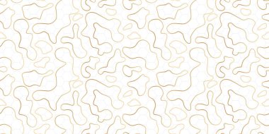 Altın çizgiler ve altıgenli soyut geometrik desen. Kusursuz vektör arkaplanı.