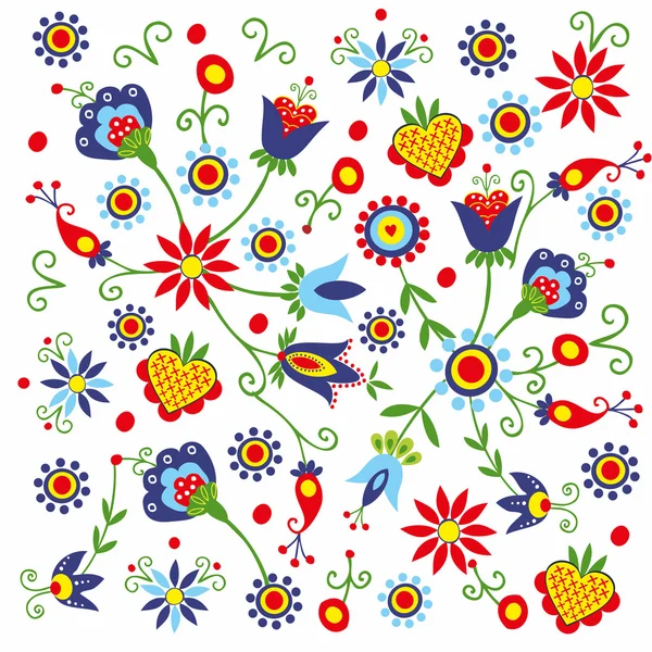 Polish pattern folk - Kaszuby inspiration — Stock Vector