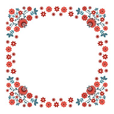 Çiçek ile halk tasarım