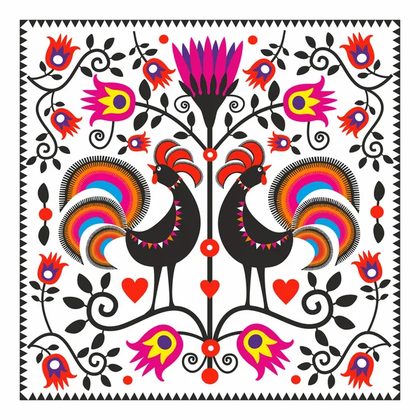 Polish pattern folk — Stock Vector