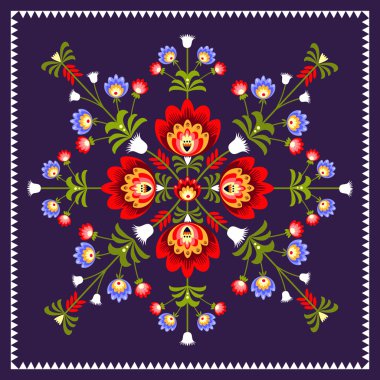 çiçekli desen halk