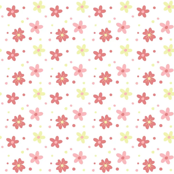 Nahtlose Muster mit Blumen Valentinstag Hintergrund — Stockvektor