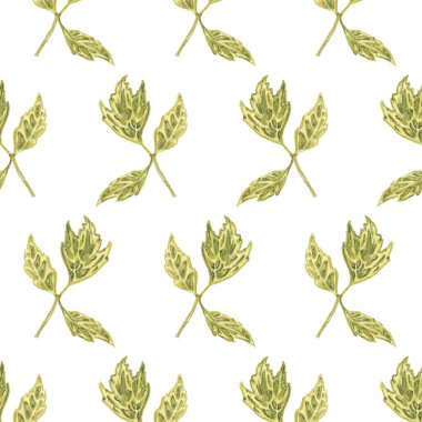 Suluboya desenli ağaç yaprağı süsü