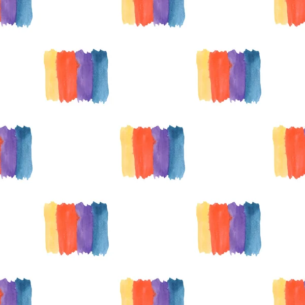 Patrón Acuarela Cuadrados Multicolores —  Fotos de Stock