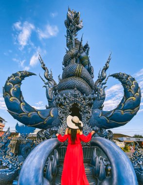 Wat Rong Suea 10, Chiang Rai 'deki Mavi Tapınak, Chiang Mai, Tayland