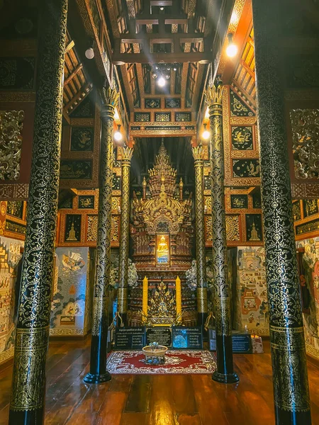 Wat Phra Sing, templo en Chiang Rai, provincia de Chiang Mai, Tailandia — Foto de Stock