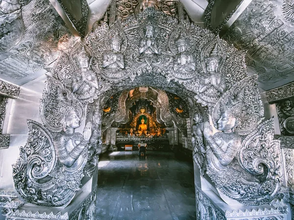 Wat Sri Suphan, Tempio d'Argento di Chiang Mai in Thailandia — Foto Stock