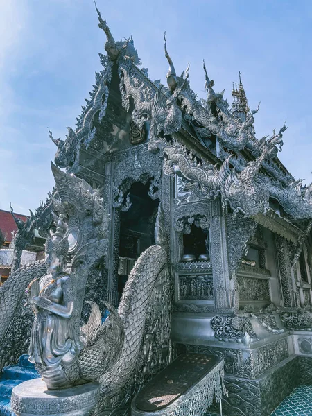 Wat Sri Suphan, Chiang Mai Zilveren Tempel in Thailand — Stockfoto