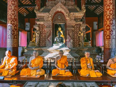 Wat Phra Singh Woramahawihan Altın Tapınağı Chiang Mai, Tayland