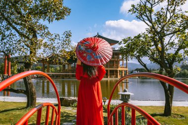 Chai Prakan Bölgesi, Chiang Mai, Tayland 'daki Hinoki bölgesi japan cazibesi