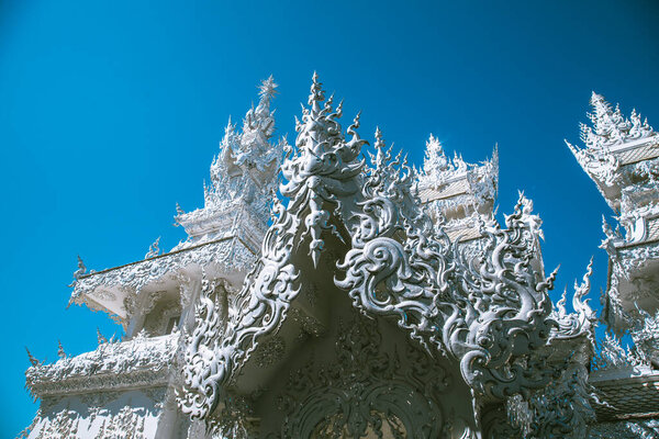 Wat Rong Khun, the White Temple in Chiang Rai, Chiang Mai province, Thailand