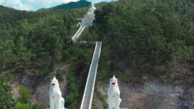 Big White Buddha, Wat Phra Mae Yen in Pai, Mae Hong Son, Chiang Mai, Tayland