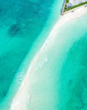 Koh Nang Yuan 'ın hava görüntüsü, Koh Tao, Samui ili, Surat Thani, Tayland, Güneydoğu Asya