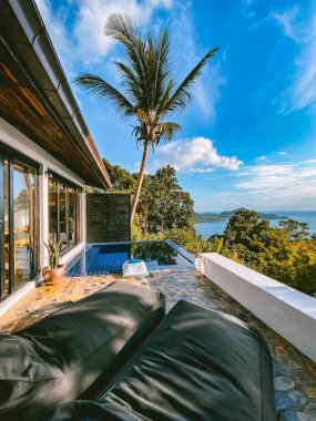 Koh Tao 'daki plaj manzarası, Samui bölgesi, Tayland, Güneydoğu Asya. Yüksek kalite fotoğraf