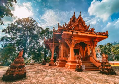 Wat Ratchathammaram, Koh Samui, Tayland, Güneydoğu Asya. Yüksek kalite fotoğraf