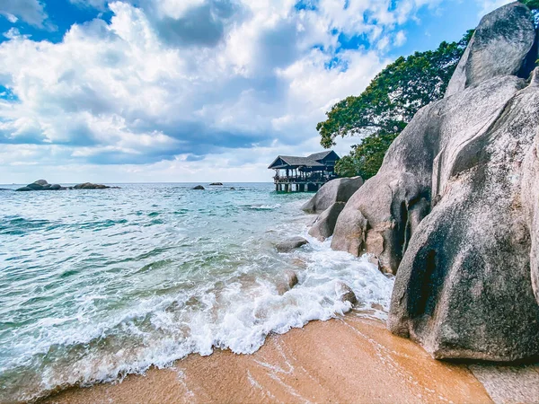 Koh Tao 'daki sahil manzarası, Samui bölgesi, Tayland, Güneydoğu Asya