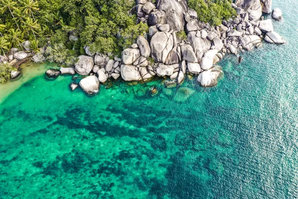 Luchtfoto van Koh Tao, provincie Samui, Thailand, Zuidoost-Azië — Stockfoto