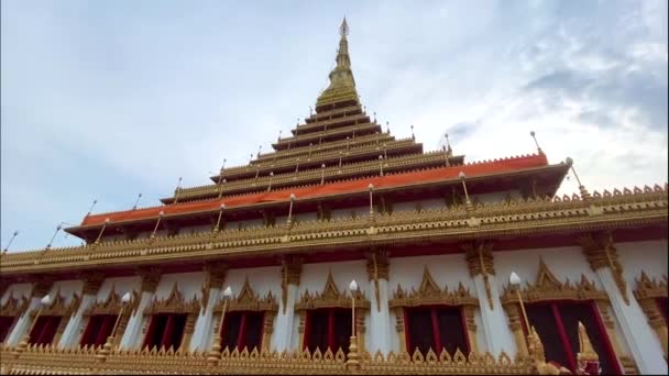 Templo de Wat Nong Wang en Khon Kaen, Tailandia — Vídeo de stock