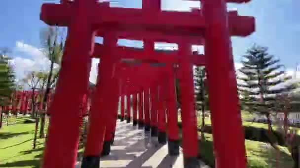 Timelapse of japanese shrines in Chaing Dao, Thailand — Stock Video