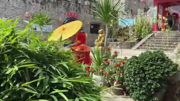 Santichon Chinese Yunan Culturele Dorp in Pai, Mae Hong son, Thailand — Stockvideo
